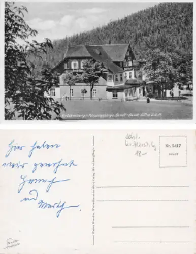 Brückenberg Riesengebirge Schlesien Brodt Baude Bierutowice gebraucht um 1930