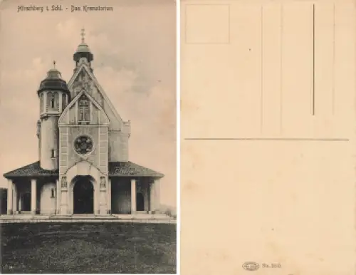 Hirschberg Riesengebirge Schlesien Krematorium Jelenia Gora * um 1920