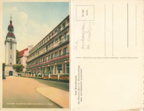 Bad Warmbrunn Riesengebirge Schlesien Hotel Quellenhof Cieplice Slaskie-Zdroj * um 1920