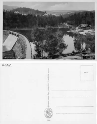 Krummhübel Riesengebirge Schlesien Talsperre mit Baude Karpacz * 1941
