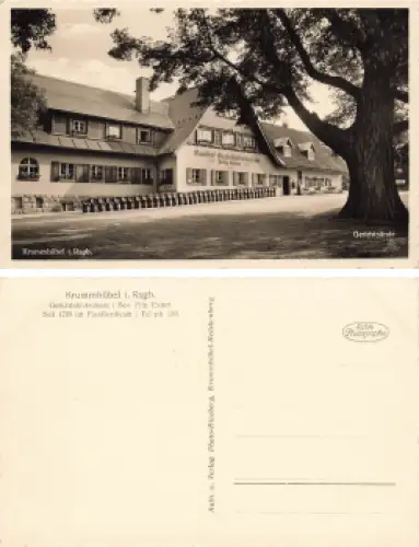 Krummhübel Riesengebirge Schlesien Gasthof Gerichtskretscham mit Gerichtslinde Karpacz * 1930