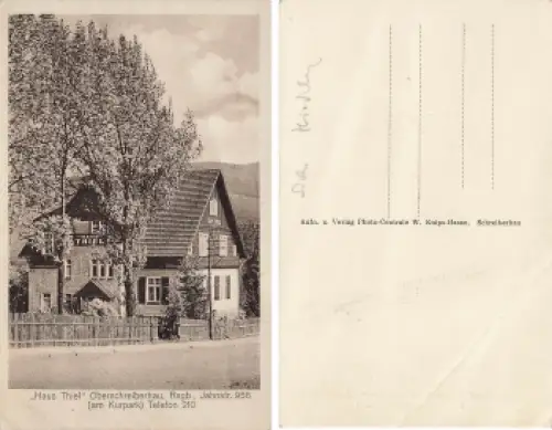 Schreiberhau Riesengebirge Schlesien Haus Thiel Szklarska Poreba * um 1920