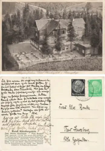 Seidorf Hotel Hainberghöh Riesengebirge Schlesien Sosnowka o 1936