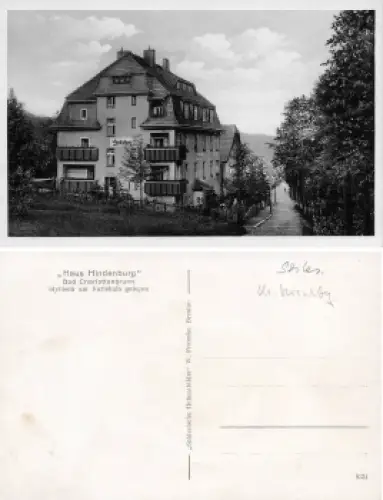 Bad Charlottenbrunn Riesengebirge Schlesien Haus Hindenburg Jedlina-Zdroj * um 1930