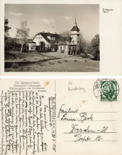 Petersdorf Riesengebirge Schlesien Dr. Wagnerheim Piechowice o 1935