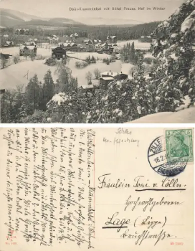 Ober Krummhübel Schlesien Hotel Preußischer Hof  Karpacz o 1910