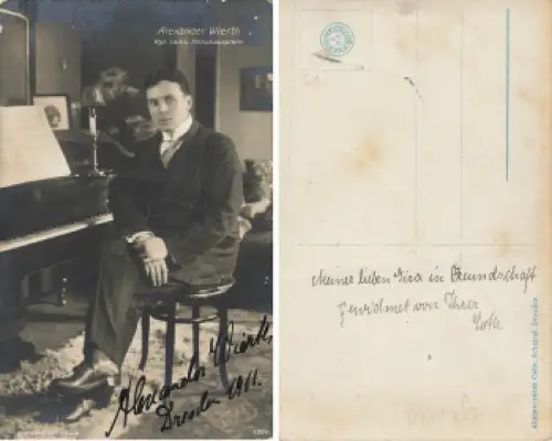 Wierth Alexander Hofschauspieler Dresden original Autogramm 1911