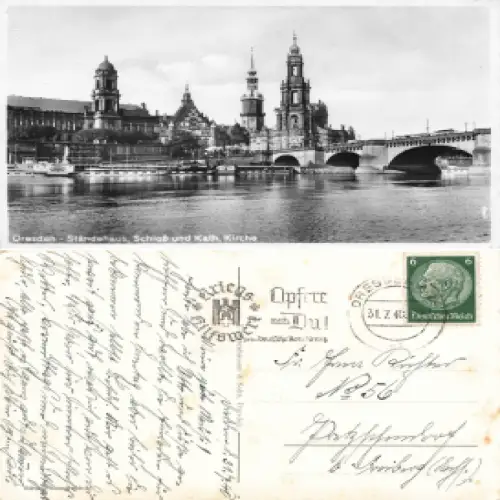 Dresden Elbdampfschiff Blasewitz und Leitmeritz o 1940