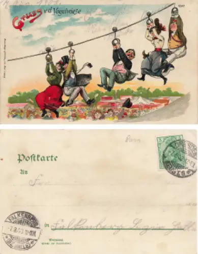 Dresdner Gruss von der Vogelwiese Litho o 1903