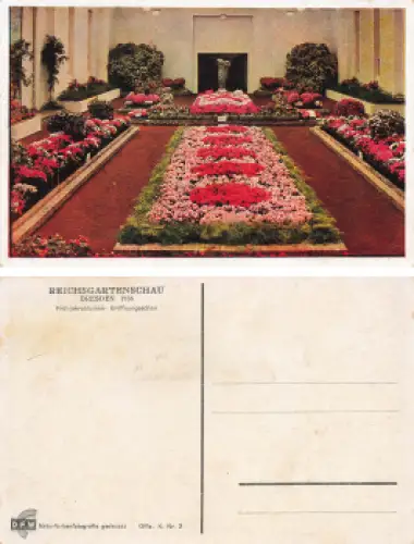 Dresden Reichsgartenschau 1936 Offizielle Karte Nr.2 Eröffnungsschau