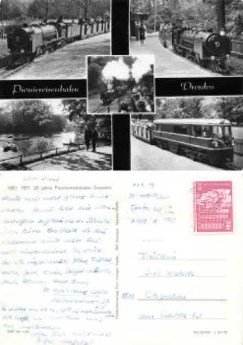 Dresden 20 Jahre Pioniereisenbahn Parkeisenbahn o um 1970