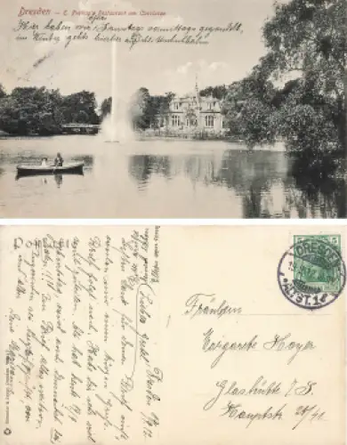 Dresden Carolaschlösschen Großer Garten Freitags Restaurant o 1912