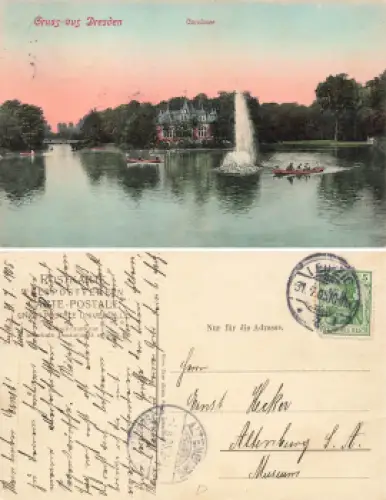 Dresden Carolaschlösschen Großer Garten o 1905