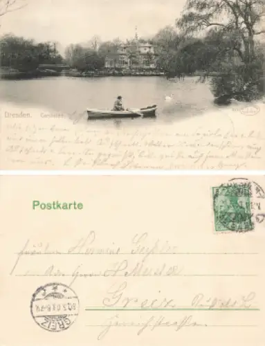 Dresden Carolaschlösschen Großer Garten o 1903