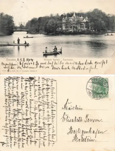 Dresden Carolaschlösschen Großer Garten o 1908
