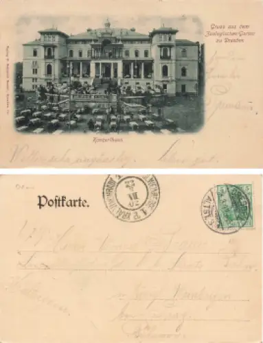 Dresden Zoologischer Garten Konzerthaus o 1902