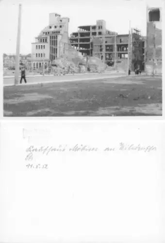 Dresden Wilsdruffer Strasse mit Kaufhaus Möbius Zerstörung im 2 WK 1952
