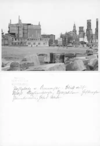 Dresden Postplatz und Annenstrasse Zerstörung im 2 WK 1952