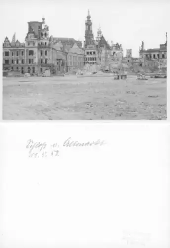 Dresden Altmarkt und Schloss Zerstörung im 2 WK 1952