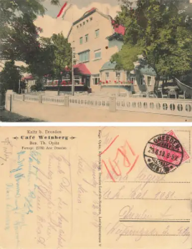 Kaitz Dresden Cafe Weinberg o 1919