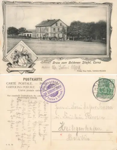 Torna Dresden Restaurant goldener Stiefel  1908