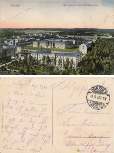 Dresden Albertstadt Arsenal und Bekleidungsamt o 1916