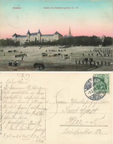 Dresden Neustadt Kaserne des Schützenregiment No 108 o 1909