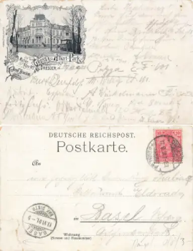 Dresden Neustadt Marien Allee 2 Albert Park Josef Anacker o 1901