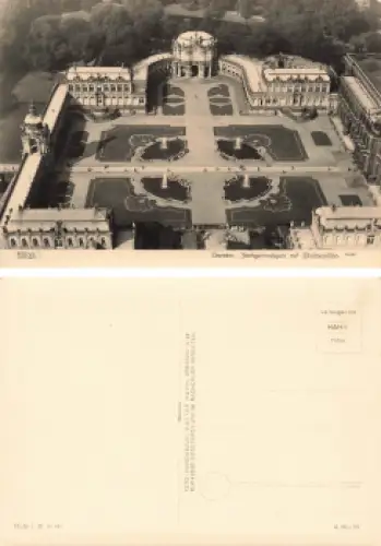 Dresden Zwinger Luftbild * 1955 Verlag Hahn-Foto10229