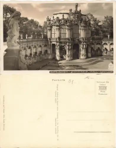 Dresden Zwinger Wall Pavillon * um 1930 Verlag Hahn-Foto4591