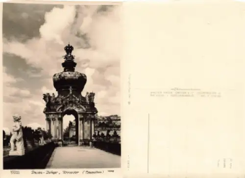 Dresden Zwinger Kronentor Neuaufbau * 1959 Verlag Hahn-Foto13358