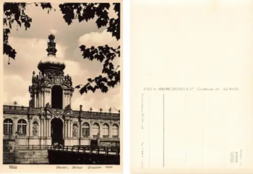 Dresden Zwinger Kronentor * 1963 Verlag Hahn-Foto12680