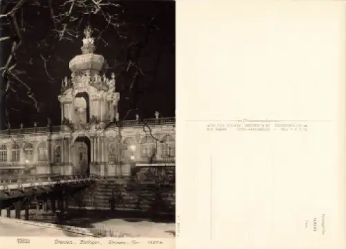 Dresden Zwinger mit Wallpavillon* 1957 Verlag Hahn-Foto13504