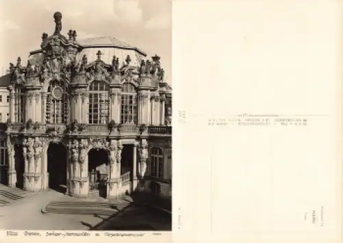 Dresden Zwinger Stadtpavillon mit Porzellanglockenspiel * 1957 Verlag Hahn-Foto10965