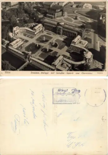 Dresden Zwinger mit Gemälde Galerie und Opernhaus o 1959 Verlag Hahn-Foto12983