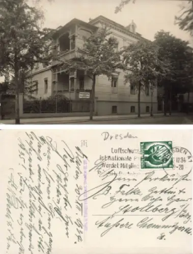 Dresden Studien-Vorbereitungs-Institut Reform Pensionat F. Nietsch Echtfotokarte o 1934
