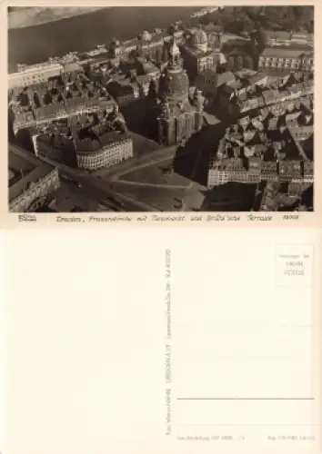 Dresden Luftbild Rathaus mit Schloss * um 1940 Verlag Hahn-Foto5962