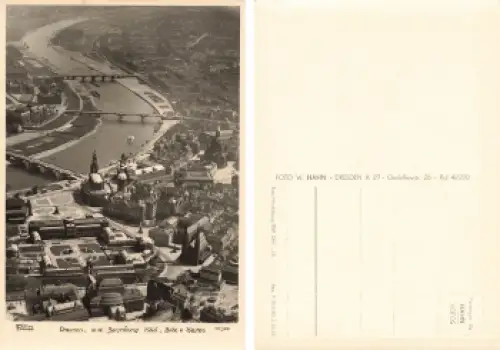 Dresden Luftaufnahme von Westen * 1963 Verlag Hahn-Foto10255