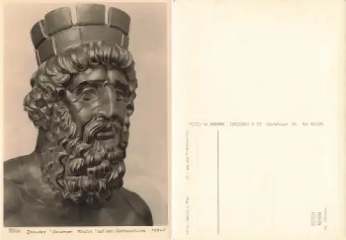 Dresden Goldener Mann auf dem Rathausturm  * 1963 Verlag Hahn-Foto13847