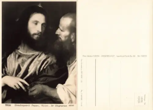 Dresden Gemäldegalerie Tizian Zinsgroschen  * 1966 Verlag Hahn-Foto13710