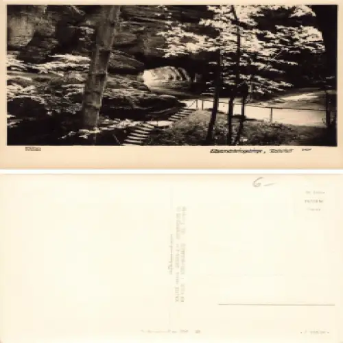 Elbsandsteingebirge Kuhstall Höhle * 1959 Verlag Hahn-Foto3131