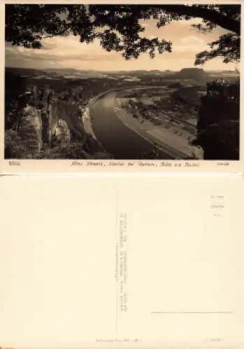 Sächsische Schweiz Elbtal bei Rathen * 1959 Verlag Hahn-Foto13485