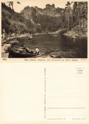 Sächsische Schweiz Amselsee mit Lokomotive * 1964 Verlag Hahn-Foto11117