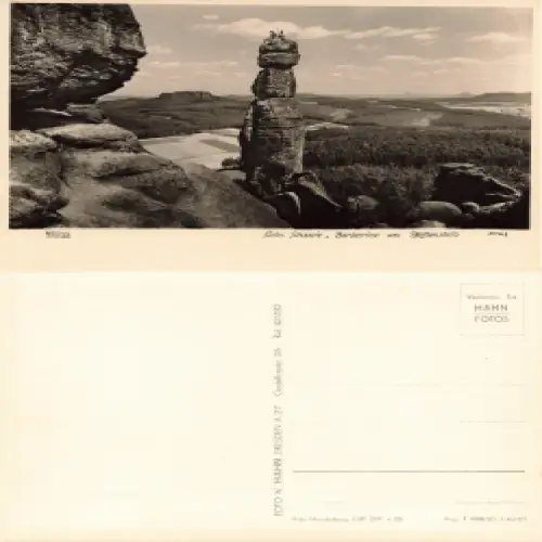 Sächsische Schweiz Barbarien am Pfaffenstein Kletterfelsen * 1963 Verlag Hahn-Foto8163