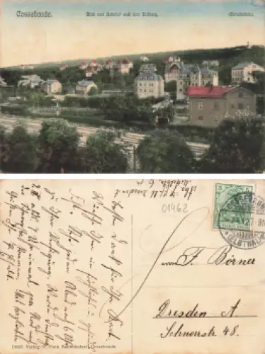 Cossebaude Dresden vom Bahnhof nach dem Eichberg o 1912