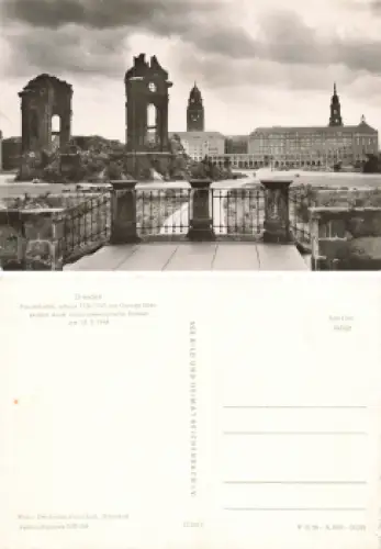 Dresden Münzgasse Neumarkt mit Ruine der Frauenkirche * 1962
