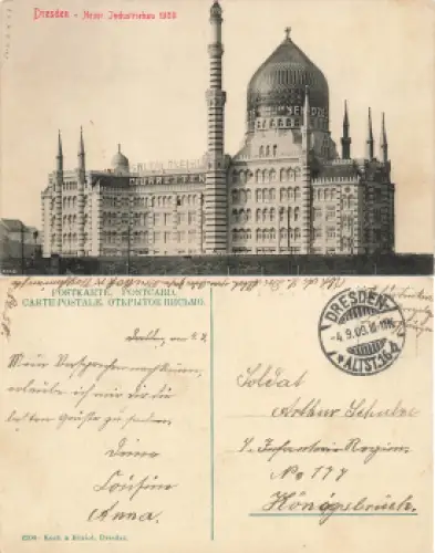 Friedrichstadt Dresden Zigarettenfabrik "Yenidze" o 1909