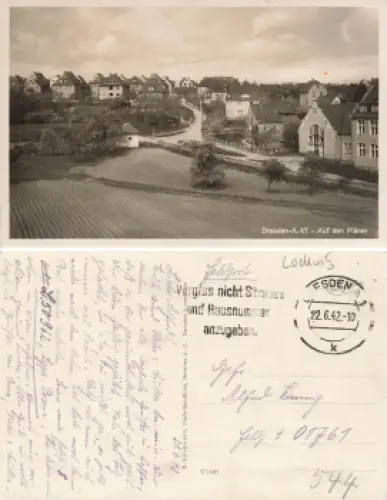 Lockwitz Dresden Auf den Pläner Feldpost o 1942