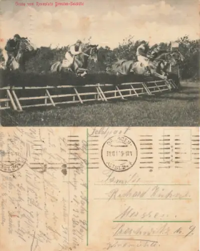 Seidnitz Dresden Rennplatz Pferderennen o 1918