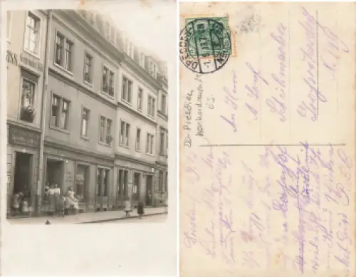 Dresden Schneider August Schkade Nr.19 Bäckerei Richard Schirmer Nr.21 o 1913